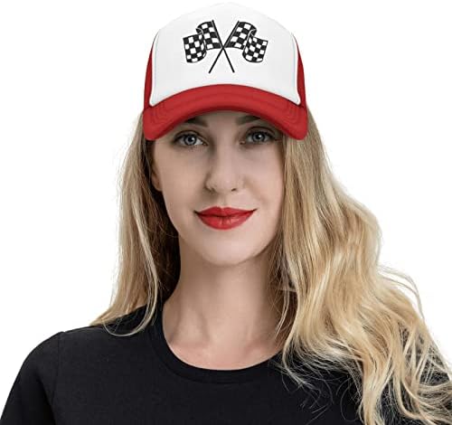 Karirane zastave Race utrke auto mreže Hat modne bejzbol kape crna rešetka kamiondžija kaps golf sunhat