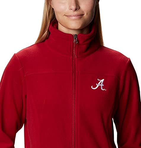 Columbia NCAA Alabama Crimson plima Ženska davanje i GO II puni zip fleece jakna, 1x plus, ala - crveni