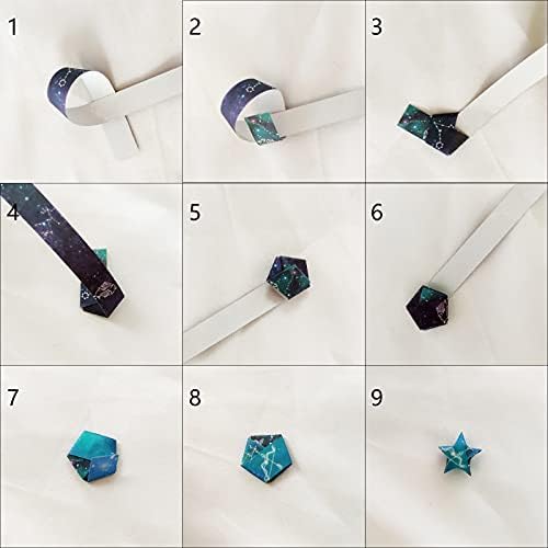 Danzoo 1080 listova Origami Stars Papir, Dvanaest Constellacija Dekoracija DIY ručni zanati Svemirski Sky