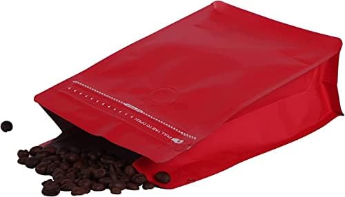 Dmpackdm kese za kafu sa ventilom Crvena Aluminijumska folija sa visokom barijerom ravno dno toplotno zapečaćena