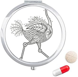 Bird Paint Running Long Pill Case Džepni Dozator Za Skladištenje Lijekova