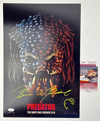Brian A princ potpisao 12x18 poster Predator 2018 bjegunca za skica autografa JSA svjedokinja