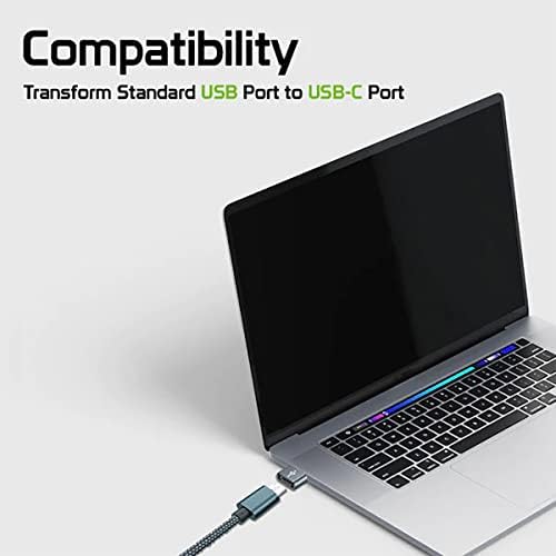 USB-C ženski za USB muški brzi adapter kompatibilan sa vašim Samsung Galaxy A9 za punjač, ​​sinkronizaciju, OTG uređaje poput tastature, miš, zip, gamepad, PD