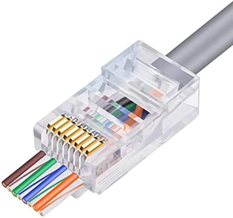 Konektori 100 Pc CAT6 konektori 8P8C RJ45 / RJ-11 modularni utikač za mrežu CAT6 LAN Professional i -