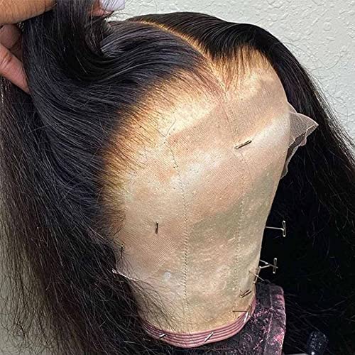 Ljepljive 13x6 nevidljive čipkaste prednje perike brazilske ravne perike za ljudsku kosu 150% gustoće prethodno