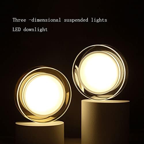 Cctung 3 pakovanja zlatnih aluminijumskih LED limenki 360° koje emituju LED ugradno plafonsko svjetlo 5W,