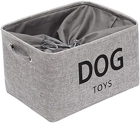 MoreZi platna igračka psa Box Puppy Toy Basket kante sa ručkama i zatvaračem za crtanje - savršeno za organizovanje