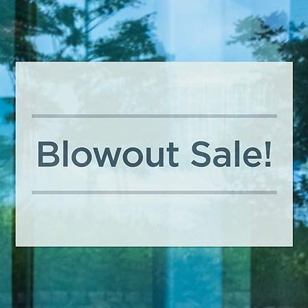 CGsignLab | Blowout prodaja-abični teal prozor Cling | 18 x12