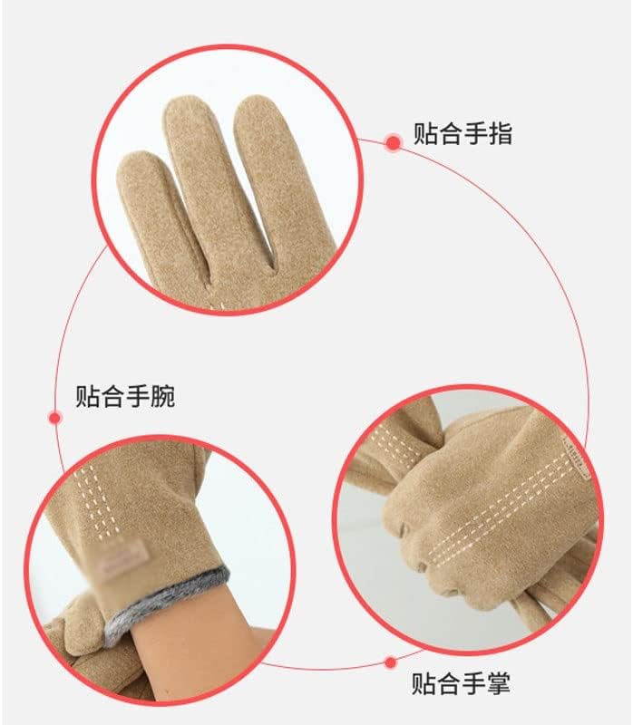 N / A muške zimske de baršunaste tople rukavice zadebljane baršunaste rukavice sa ekranom osetljivim na