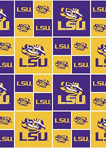 Državni univerzitet Louisiana LSU fat Quarter - NCAA kolegijalna pamučna tkanina-LSU020