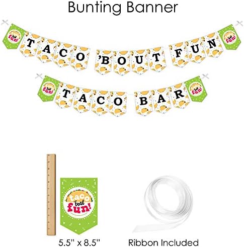 Velika tačka sreće Taco ' Bout Fun - Meksička Fiesta oprema - komplet za dekoraciju banera - Fundle Bundle