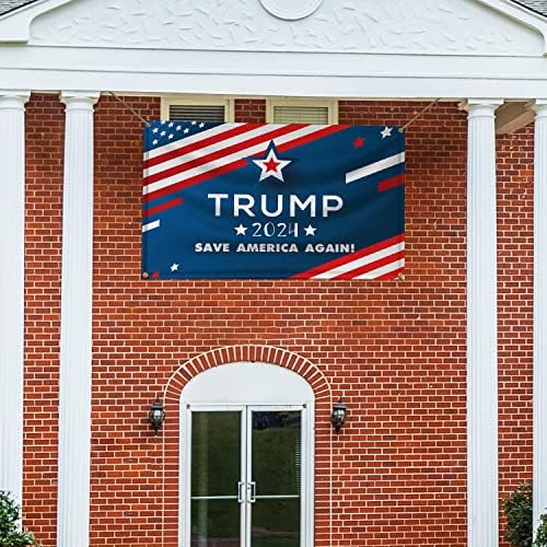Banner Buzz čine ga vidljivim Trumpom 2024 Spremi Ameriku ponovo! 11 oz Exvel Flex Baner s metalnim grmljama