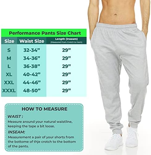 Daresay Active hlače za muškarce - Brze suho jogeri sa dva bočna džepa, atletika, ležerna, aktivna odjeća