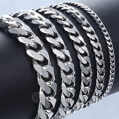 T3store narukvica za muškarce žene Curb Cuban Link Chain muške ženske narukvice lanci nakit za muškarce