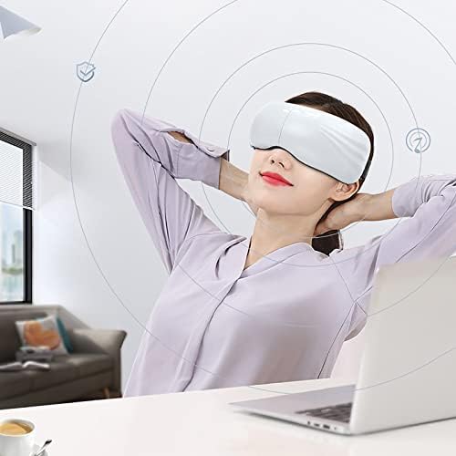 Masažer za oči zagrijava Bluetooth za migrene sa muzikom, 360 ° Potporavi i 180 ° sklopivi grijani masažer