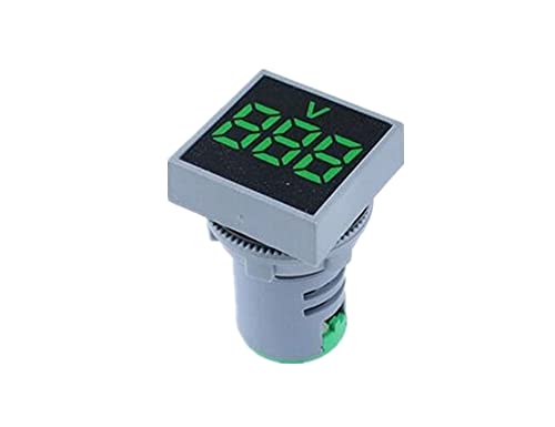 Zlast 22mm Mini digitalni voltmetar kvadrat AC 20-500V voltni tester za ispitivanje napona Mjerač LED lampica