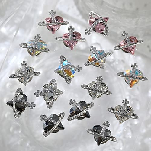Heart Nail Art Rhinestones, 3d love Heart Crystal Nail Diamond dekoracije, trodimenzionalni dizajn bušilica