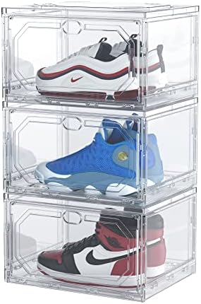 Gtmoon Clear Plastični sladak, 3 kutije za cipele, kutija za organizovanje cipela za ormar, kućište za poticaj