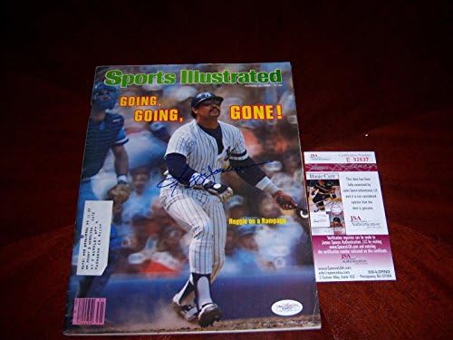 Reggie Jackson New York Yankees, hof Jsa / coa potpisao Sports Illustrated-autographed MLB Magazine
