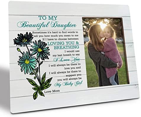 Kćerki poklon slika plaketa dekor, slika uokvirena poklon drveni plaket znak, okvir za fotografije poklon