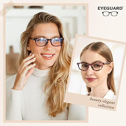 EYEGUARD naočare za plavo svjetlo za čitanje 4 pakovanja modni čitači šarki za žene kompjuterske naočare