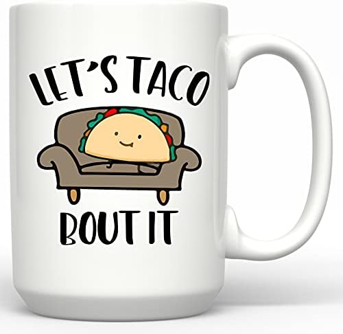 DST Apparel Co Let's Taco Bout It Funny šolja za savjetnika terapeut psihologa kafa šolja poklon mentalno