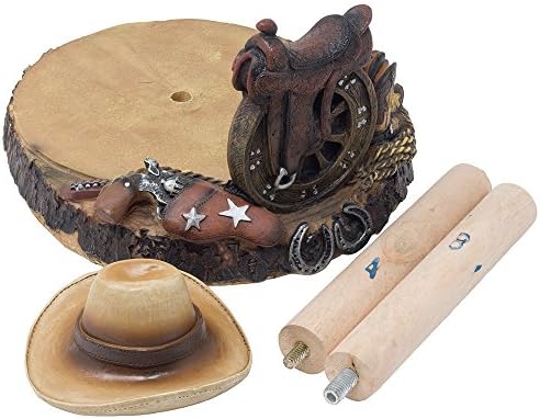 Dekorativni Country Western držač papirnih ručnika sa kaubojskim šeširom, konjskim sedlom, kaubojskim čizmama