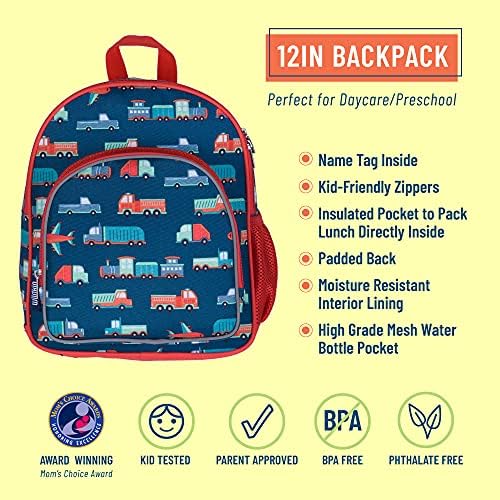 Wildkin Kids 12 inčni ruksak, kišobran, torba za ručak i veličina 3 Rainboots Ultimate Bundle Essentials