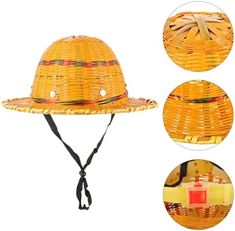 Yardwe bambusov šešir za gradilište tkani tvrdi šešir šešir za sunčanje šešir za suncobran ljetna prozračna