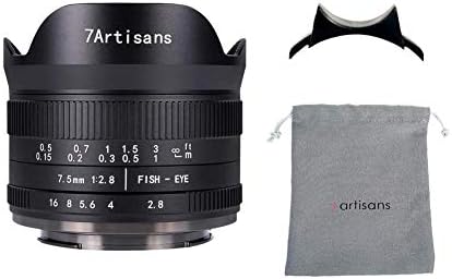 7 zanatlija 7,5 mm F2.8 II Ultra širokougaoni Fisheye APS-C ručni fiksni objektiv za Canon EOS EF-M kameru