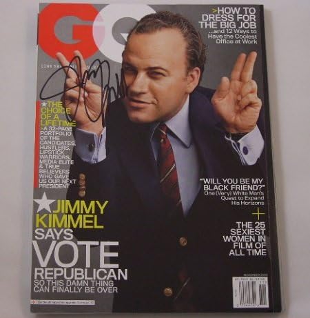 Jimmy Kimmel Uživo! Jimmy Kimmel potpisao potpis GQ Gentlemen's Quarterly Fashion Magazine Loa