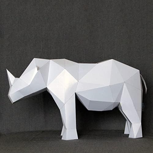 WLL-DP Rhino Ručno rađeni papir Model DIY papirna skulptura Kreativna kućna dekoracija 3D Origami puzzle