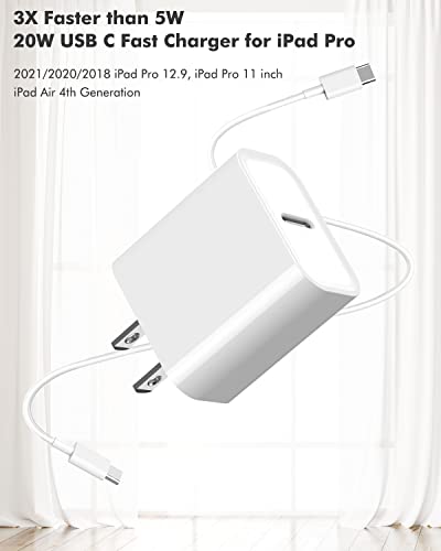 iPad Pro punjač kabl [Apple MFI certificirani], 20W Android punjač, ​​tip C Brzi punjač za punjenje za iPad