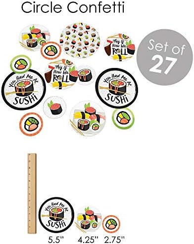 Velika tačka sreće Let's Roll-Sushi-japanske potrepštine za zabavu-komplet ukrasa banera - Fundle Bundle
