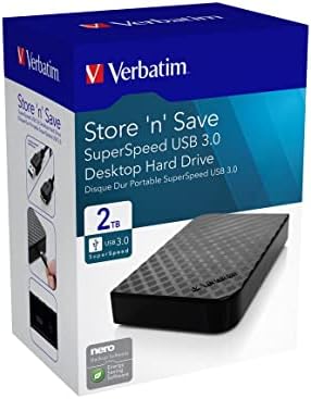 Verbatim 47683 2 TB 3.5-inčni Store 'n' Save USB 3.0 Desktop Hard Disk - Crna