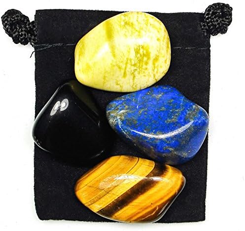 Čarolija je u tebi lična struja srušena kristalno iscjeljivanje sa vrećicom i opis - Lapis Lazuli, Obsidian,