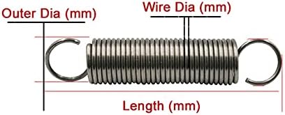 Ambayz metalna napetost REPREAC 1PCS prečnik žice 3,0 mm Vanjski prečnik 28mm Dužina 80mm-500mm DIY alat