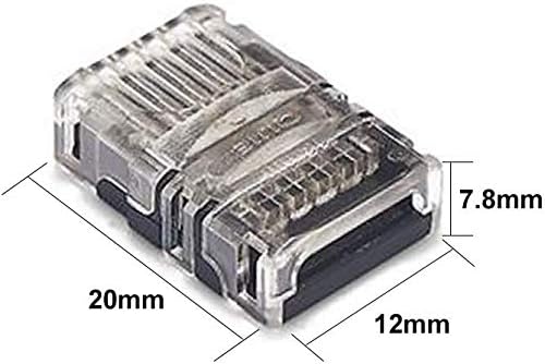 10kom 5-pinski konektor LED trake RGBW vodootporan IP65 za 12mm 5050 LED traku optički priključni provodnik