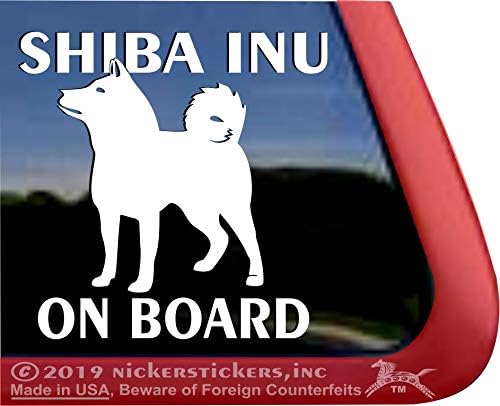 Shiba Inu na brodu | Nickerickers® Vinil Shiba Inu pasa Naljepnica naljepnica