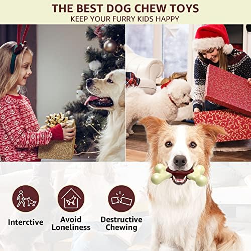 Nougat Neuništive igračke za pse, igračke za žvakanje pasa za agresivne žvakače, interaktivne psečke igračke