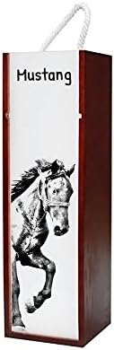 Art Dog doo Mustang, drvena vinska kutija sa slikom konja