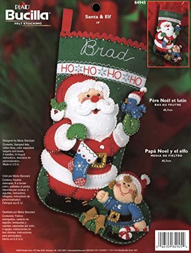 Bucilla Santa & Elf osjetio Applique čarapa Kit 84945
