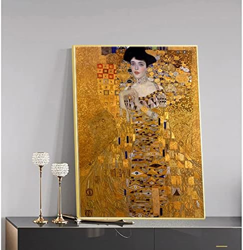Ručno obojene uljane slike na platnu, velika Moderna luksuzna zlatna folija klasična Gustav Klimt poljubac