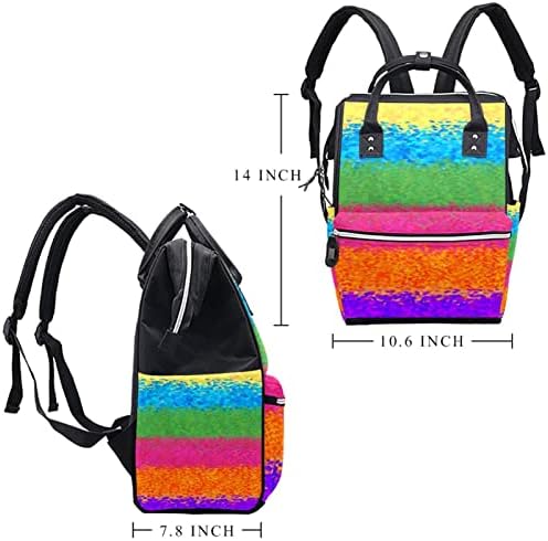 Rainbow Boja gradijentne pruge Pelena ruksacke ruksak za bebe nazivne torbe za promjenu multi funkcije Velika