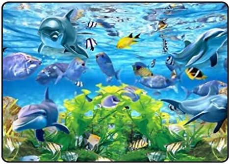 Puzeći zatvoreni tepih za igru 3d akvarijum za ribe za dnevni boravak spavaća soba edukativni rasadnik prostirka