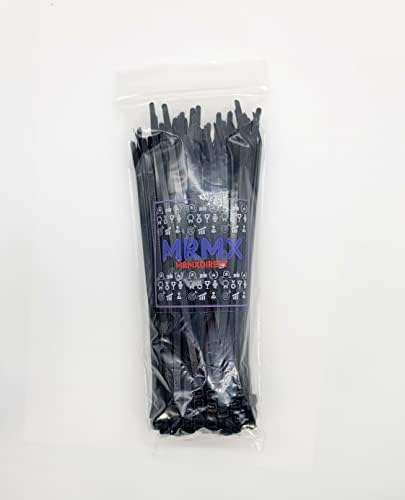 MRMX 8 x 0,19 inča 50 kilograma zatezna čvrstoća, crna boja UV otpornost na višenamjenske kablove, zip veze,
