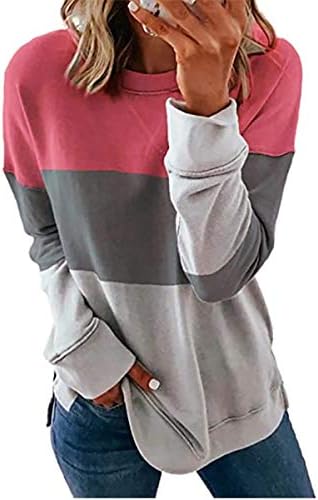 Mitaloo Womens Crewneck Dukserice Dugih rukava Majice Labavi pulover Majice