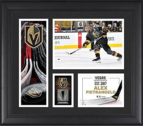 Alex Pietrangelo Vegas Zlatni vitezovi uokvireni 15 x 17 kolaž sa komadom rabljenih igara - NHL igara Polovni