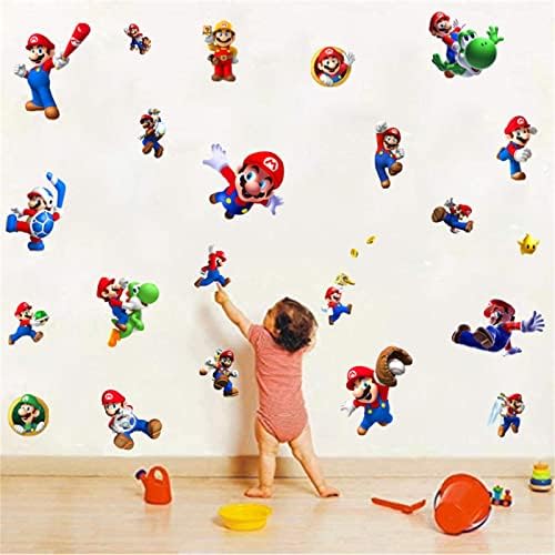 Mario zidna naljepnica, Dječiji Crtić Mario zidna naljepnica piling i štap za dječake djevojčice medicinska