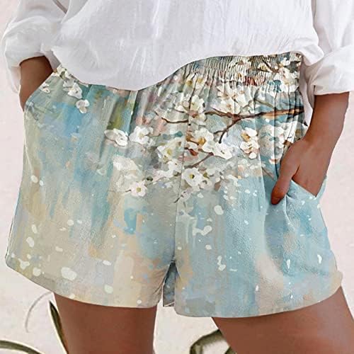 Ženske ležerne kratke hlače Ljeto plaže kratke hlače sa džepovima Butterfly Print Elastični struk Lounge